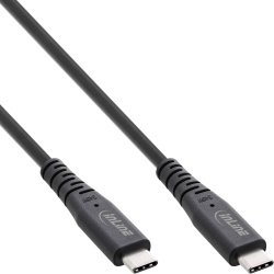 InLine USB4 cable, USB-C male/male, PD 240W, 8K60Hz, TPE black 1m