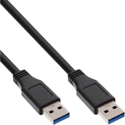 InLine USB 3.2 Gen.1 Cable Type A male / A male, black, 1.5m