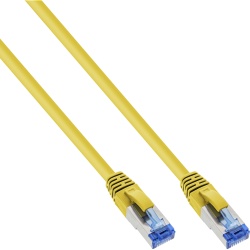 InLine Patch Cable S/FTP PiMF Cat.6A halogen free 500MHz yellow 0.5m