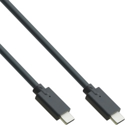 InLine USB 3.2 Gen.2x2 Cable, USB-C male/male, black, 0.5m