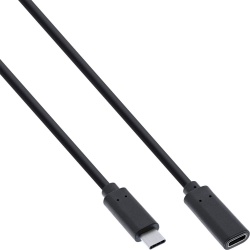 InLine USB 3.2 Gen.2x2 Extension Cable, USB-C male/female, black, 1m