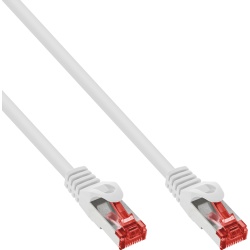 InLine Patch Cable S/FTP PiMF Cat.6 250MHz PVC copper white 1m