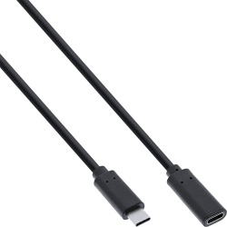 InLine USB 3.2 Gen.1x2 Extension Cable, USB-C male/female, black, 2m