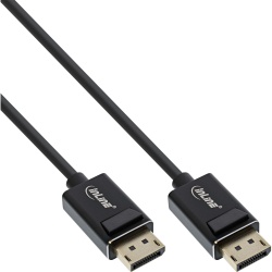 InLine DisplayPort 2.0 cable, 8K4K UHBR, black, gold-plated contacts, 3m