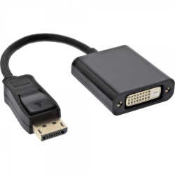 InLine 4043718126262 video cable adapter 0.15 m DisplayPort DVI-D Black