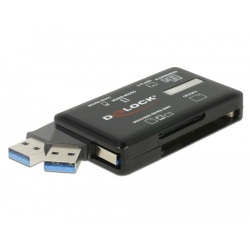 DeLOCK 91758 card reader USB 3.2 Gen 1 (3.1 Gen 1) Black
