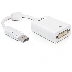 DeLOCK 61765 video cable adapter 0.125 m DisplayPort DVI-I White