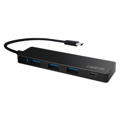 LogiLink UA0311 interface hub USB 3.2 Gen 1 (3.1 Gen 1) Type-C 5000 Mbit/s Black