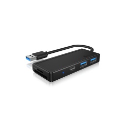 ICY BOX IB-HUB1423CR-U3 USB 3.2 Gen 1 (3.1 Gen 1) Type-A 5000 Mbit/s Black