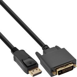 InLine DisplayPort to DVI converter cable, black, 1m