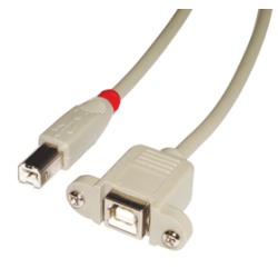 Lindy 31800 USB cable 0.5 m USB B Grey