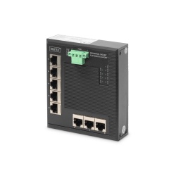 Digitus 8 Port Gigabit Ethernet Network Switch, Flat, Industrial, Unmanaged