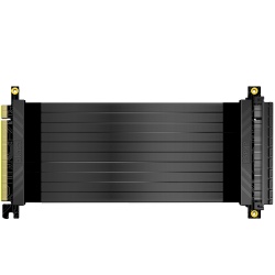 Akasa RISER BLACK X2, Premium PCIe 3.0 x 16 Riser cable,20CM 180° PCIe 3.0 x16 Female 180° PCIe 3.0 x16 Male