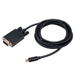 Akasa AK-CBCA17-18BK cable gender changer USB Type-C VGA Black