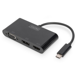 Digitus USB-C™ 3in1 Triple Monitor Adapter (HDMI, DP, VGA)