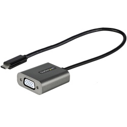 StarTech.com USB C to VGA Adapter - 1080p USB Type-C to VGA Adapter Dongle - USB-C (DP Alt Mode) to VGA Monitor/Display Video Converter - Thunderbolt 3 Compatible - 12