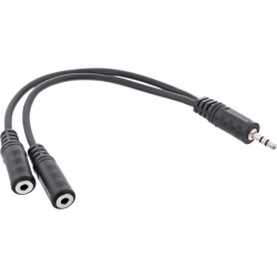 InLine 3.5mm Jack Y-Cable male to 2x 3.5mm jack female Stereo, 0.2m
