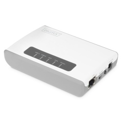 Digitus 2 Port USB 2.0 Wireless Multi-Functional Network Server, 300 Mbps