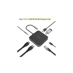 Acer HP.DSCAB.013 laptop dock/port replicator Wired USB 3.2 Gen 1 (3.1 Gen 1) Type-C Carbon, Silver