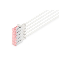 Digitus CAT 6 U/FTP Slim patch cord, 5 pieces