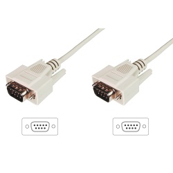 Digitus Datatransfer connection cable, D-Sub9/M - D-Sub9/M