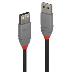 Lindy 1m USB 2.0 Type A to A Cable, Anthra Line