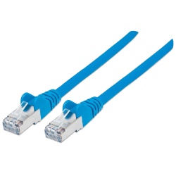 Intellinet Network Patch Cable, Cat6A, 3m, Blue, Copper, S/FTP, LSOH / LSZH, PVC, RJ45, Gold Plated Contacts, Snagless, Booted, Lifetime Warranty, Polybag