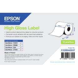 Epson High Gloss Label - Continuous Roll: 76mm x 33m