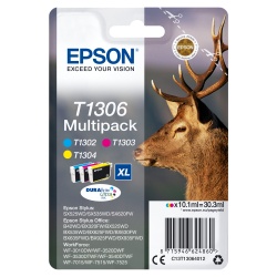 Epson Stag Multipack 3-colours T1306 DURABrite Ultra Ink