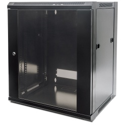 Intellinet Network Cabinet, Wall Mount (Standard), 9U, Usable Depth 260mm/Width 510mm, Black, Flatpack, Max 60kg, 19