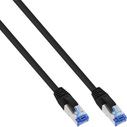 InLine Patch Cable S/FTP PiMF Cat.6A halogen free 500MHz black 3m