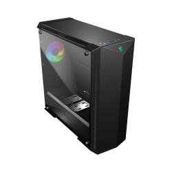 MSI MPG GUNGNIR 100 Mid Tower Gaming Computer Case 'Black, 1x 120mm ARGB + 3x 120mm Fan, Mystic Light Sync, 8 Channel ARGB Hub, Tempered Glass Panels, E-ATX, ATX, mATX, mini-ITX'