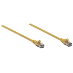 Intellinet Network Patch Cable, Cat6, 10m, Yellow, CCA, U/UTP, PVC, RJ45, Gold Plated Contacts, Snagless, Booted, Lifetime Warranty, Polybag