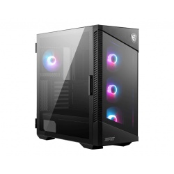 MSI MPG VELOX 100R Mid Tower Gaming Computer Case 'Black, 4x 120mm ARGB Fans, 1-6 ARGB Hub, ARGB light strip, USB Type-C, Tempered Glass, Center, E-ATX, ATX, mATX, mini-ITX'