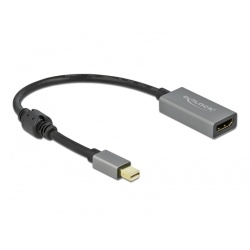 DeLOCK 66570 video cable adapter 0.2 m Mini DisplayPort HDMI Type A (Standard) Black, Grey