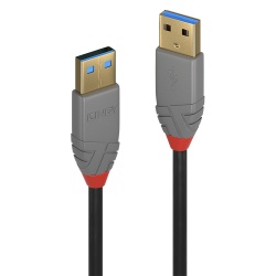 Lindy 0.5m USB 3.2 Type A Cable, 5Gbps, Anthra Line