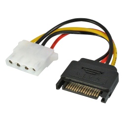 Lindy 0.15m SATA Power Connector to LP4 Power Cable