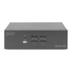 Digitus KVM Switch, 4 Port, Dual Display, 4K, HDMI®