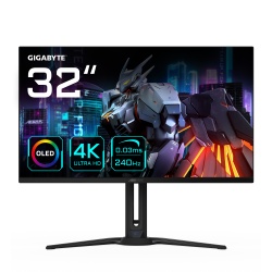 AORUS FO32U2 32” OLED Gaming Monitor - 3840 x 2160(UHD), 240Hz, 0.03ms, KVM, 250 cd/m2, FreeSync Premium Pro, DisplayHDR True Black 400, HDMI 2.1