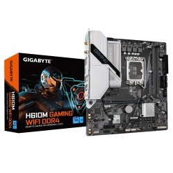 Gigabyte H610M GAMING WF DDR4 Motherboard - Supports Intel Core 14th CPUs, 6+1+1 Hybrid Digital VRM, up to 3200MHz DDR4, 2xPCIe 3.0 M.2, Wi-Fi 802.11ac, GbE LAN , USB 3.2 Gen 1