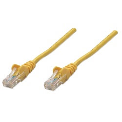 Intellinet Network Patch Cable, Cat5e, 3m, Yellow, CCA, U/UTP, PVC, RJ45, Gold Plated Contacts, Snagless, Booted, Lifetime Warranty, Polybag