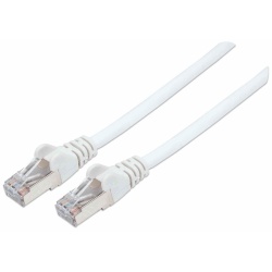 Intellinet Network Patch Cable, Cat7 Cable/Cat6A Plugs, 3m, White, Copper, S/FTP, LSOH / LSZH, PVC, RJ45, Gold Plated Contacts, Snagless, Booted, Lifetime Warranty, Polybag