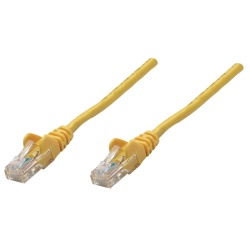 Intellinet Network Patch Cable, Cat6A, 0.25m, Yellow, Copper, S/FTP, LSOH / LSZH, PVC, RJ45, Gold Plated Contacts, Snagless, Booted, Lifetime Warranty, Polybag