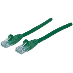 Intellinet Network Patch Cable, Cat6, 20m, Green, CCA, U/UTP, PVC, RJ45, Gold Plated Contacts, Snagless, Booted, Lifetime Warranty, Polybag