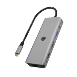 ICY BOX IB-DK4012-CPD Wired USB 3.2 Gen 1 (3.1 Gen 1) Type-C Anthracite, Black