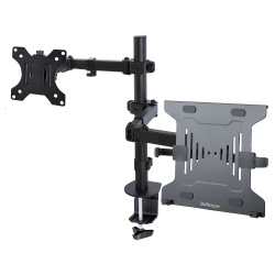 StarTech.com Monitor Arm with VESA Laptop Tray, For a Laptop (4.5kg/9.9lb) and a Single Display up to 32