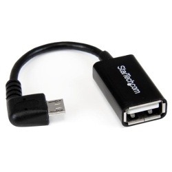 StarTech.com 5in Right Angle Micro USB to USB OTG Host Adapter M/F