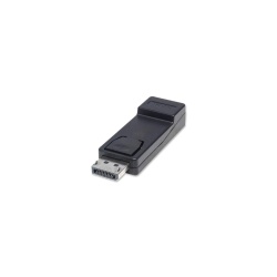 Manhattan DisplayPort 1.1 to HDMI Adapter, 1080p@60Hz, Male to Female, Black, DP With Latch, Not Bi-Directional, Three Year Warranty, Polybag