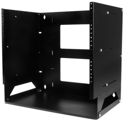 StarTech.com Wall-Mount Server Rack with Built-in Shelf - Solid Steel - 8U