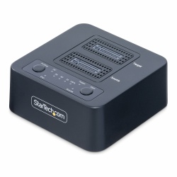 StarTech.com 1:1 M.2 NVMe Drive Duplicator, Standalone M.2 SSD Cloner/Copier up to 90GBpm, USB 3.2 20Gbps M.2 Dual-Bay Drive Dock, USB-C/A Cables Included